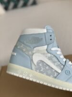 Louis Vuitton x Nike Air Jorda 1 High Aj1 Sneakers - Image 6
