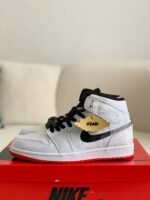 clot x Air Jordan Aj1 Mid "Fearless" White Silk Sneaker - Image 2
