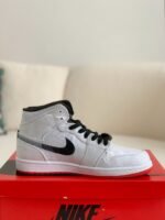clot x Air Jordan Aj1 Mid "Fearless" White Silk Sneaker - Image 4