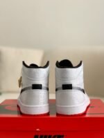 clot x Air Jordan Aj1 Mid "Fearless" White Silk Sneaker - Image 5