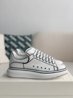 Alexander McQueen MQ White hand-painted Sneakers