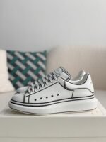 Alexander McQueen MQ White hand-painted Sneakers - Image 2
