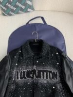 Louis Vuitton FW23 lettered beadedembroidered leather jacket - Image 8