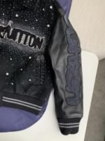 Louis Vuitton FW23 lettered beadedembroidered leather jacket - Image 9