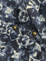 Louis Vuitton Classic Logo printed all over patchworkdenim jacket - Image 8