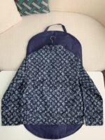 Louis Vuitton Classic Logo printed all over patchworkdenim jacket - Image 4