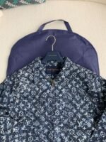 Louis Vuitton Classic Logo printed all over patchworkdenim jacket - Image 3
