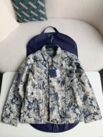 Louis Vuitton Classic Logo printed all over patchworkdenim jacket