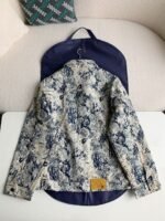 Louis Vuitton Classic Logo printed all over patchworkdenim jacket - Image 3