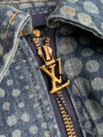 Louis Vuitton Classic Logo printed all over patchworkdenim jacket - Image 6