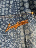 Louis Vuitton Classic Logo printed all over patchworkdenim jacket - Image 9