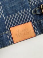 Louis Vuitton Classic Logo printed all over patchworkdenim jacket - Image 9