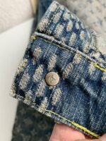 Louis Vuitton Classic Logo printed all over patchworkdenim jacket - Image 10