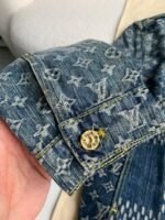 Louis Vuitton Classic Logo printed all over patchworkdenim jacket - Image 14