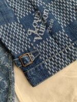 Louis Vuitton Classic Logo printed all over patchworkdenim jacket - Image 15