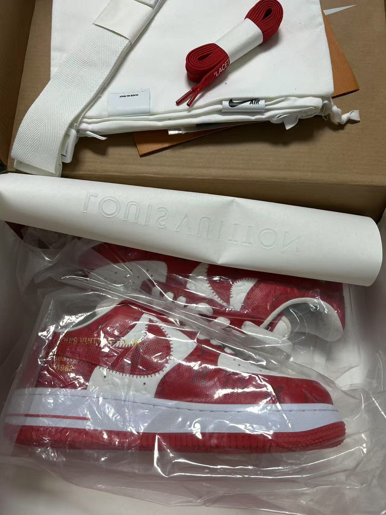 LOUIS VUITTON x NIKE AIR FORCE 1 SNEAKER photo review