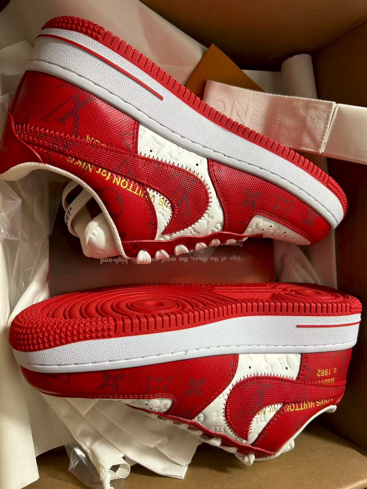 LOUIS VUITTON x NIKE AIR FORCE 1 SNEAKER photo review