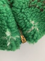 Louis Vuitton Jacquard vertical collarzipper fleece jackethooded jacket - Image 4
