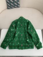Louis Vuitton Jacquard vertical collarzipper fleece jackethooded jacket - Image 2