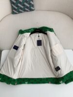 Louis Vuitton Jacquard vertical collarzipper fleece jackethooded jacket - Image 3