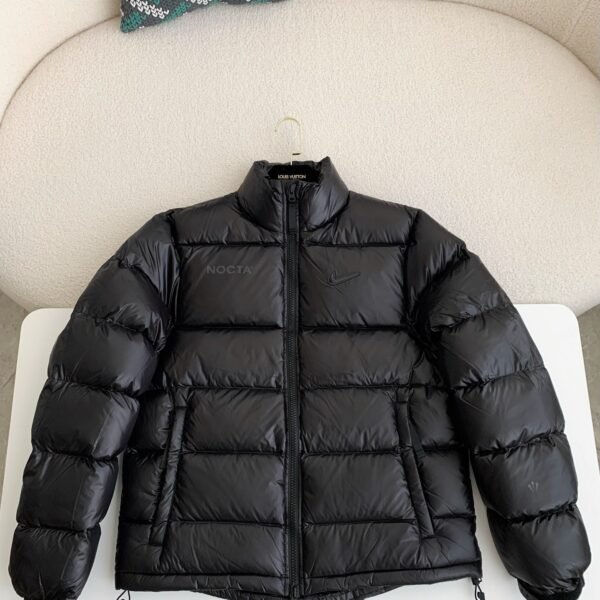 Nike x Drake solid color 3D logo stand up collar down jacket