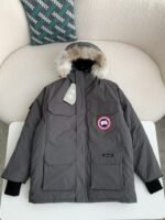 Canada goose Classic expedition pure color winter hardhat Parkercoat down jacket