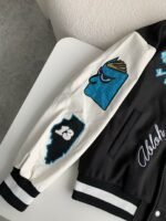 OFF-WHITE xAc Milan FW22 Collaborative  Colorblock Baseball Jacket - Image 6