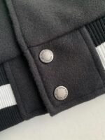 OFF-WHITE xAc Milan FW22 Collaborative  Colorblock Baseball Jacket - Image 9