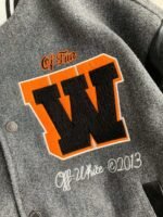 OFF-WHITE FW21 Alphabet pattern Baseball uniform - Image 11