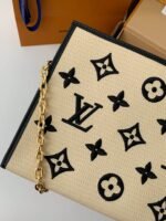 Louis Vuitton's New Lafite Cotton Embroidered ToiletryPouch Chain Bag M82521Size: 25*20*5.5cm - Image 4