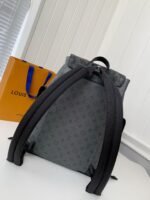 Louis Vuitton's New MONTSOURlS Men's Black FlowerBackpack M45583, Top Quality Size: 32*40*19cm - Image 3
