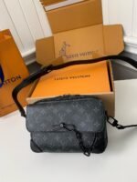 Louis Vuitton Autumn/Winter New STEAMER BlackFlower Messenger Bag M46795, Top Quality Size: 24*17*5cm - Image 2
