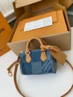 Louis Vuitton The new SPEEDY 18bandoulière tannin denim handbag N40682 Size:18*12*10cm - Image 4