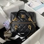 Chanel 23A Premium Handmade Sheepskin PortableLunch Box Bag AS4201, Top QualitySize: 17*21*5.5cm - Image 6