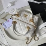 Chanel 23A Premium Handmade Sheepskin PortableLunch Box Bag AS4201, Top QualitySize: 17*21*5.5cm - Image 2