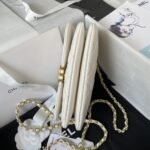 Chanel 23A Advanced Handicraft Shop Series BlackGold Leather Chain Piercing Bag AP3373, Top Quality  Size: 11.5*26*4cm - Image 5