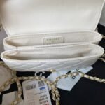 Chanel 23A Advanced Handicraft Shop Series BlackGold Leather Chain Piercing Bag AP3373, Top Quality  Size: 11.5*26*4cm - Image 7