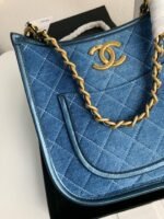 Chanel Denim Hobo pocket stragglershoulder bag Size: 22*6*24cm - Image 11