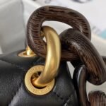 Chanel 23A Dakar Advanced Handicraft WorkshopPeach Wood Limited CF Mini AS4165, Top QualitySize: 11*18*7cm - Image 4