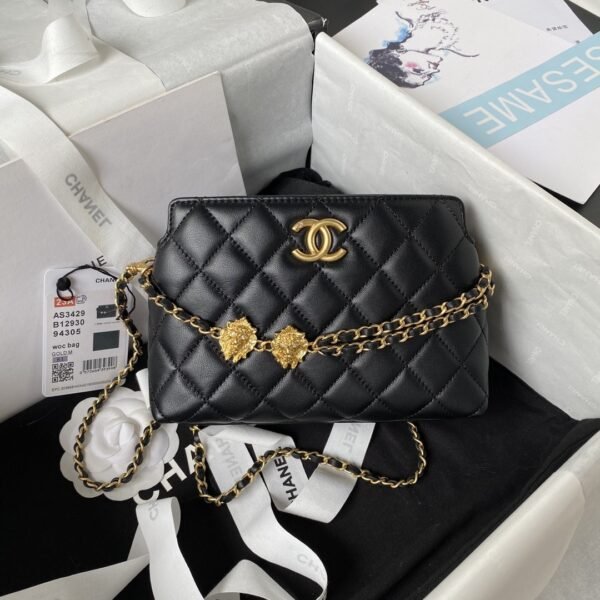 Chanel 23A Golden Little Lion Chain Bag AP3429, Top Quality Size:19*13*8cm