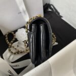 Chanel 23A Advanced Handicraft Shop Series BlackGold Leather Chain Piercing Bag AP3373, Top Quality  Size:11.5*26*4cm - Image 2