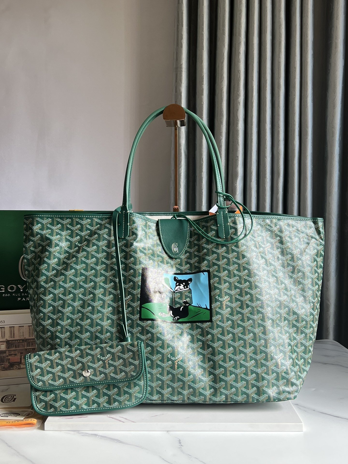 20241111_173733_7944 Goyard Saint Louis GM special painted Dou styleshopping bag - Image 1