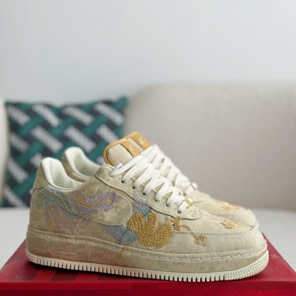 Nike Air FORCE 1 Dragon and PhoenixPresent Good Omens Sneakers