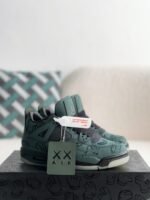 Jordan Air jordan 4 retro kawssuede lightweight wear-resistant non-slip mid-top