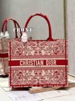 Dior Croce Heart Red 【Medium】 Embroidered Shopping Bag - Image 2
