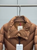 Moncler mouthed Brou 2024 autumn and winter women's belt matte waist cinched mid length down jacket jacket - Image 6