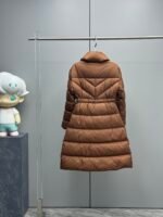 Moncler mouthed Brou 2024 autumn and winter women's belt matte waist cinched mid length down jacket jacket - Image 2