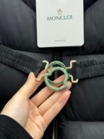 Moncler mouthed Brou 2024 autumn and winter women's belt matte waist cinched mid length down jacket jacket - Image 5