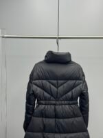 Moncler mouthed Brou 2024 autumn and winter women's belt matte waist cinched mid length down jacket jacket - Image 3