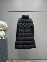 Moncler mouthed Brou 2024 autumn and winter women's belt matte waist cinched mid length down jacket jacket - Image 2